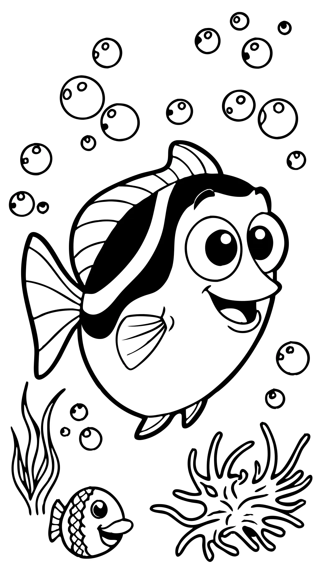 Trouver une page de coloriage Dory